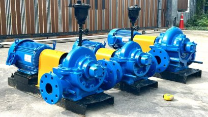ชุดปั้มน้ำแบบสปริทเคสUSA PEERLESS PACO PUMP 380V เข้ามา 3 ชุด