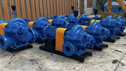 ชุดปั้มน้ำแบบสปริทเคสUSA PEERLESS & PACO PUMP  ขนาด 20 - 25 - 30 - 50 HP ท่อเข้า/ออก 6~5” / 8~6” / 10~8” 380 V เข้ามาหลายชุด
