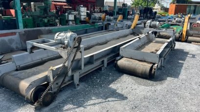 สายพานลำเลียง(CONVEYOR) Made in KOREA รุ่นงานหนัก HEAVY DEUTY แบบพื้นเรียบ / หน้ากว้าง 80 / 100 cm มีเข้ามา 12 ตัว 380V โครงสร้างหนาแข็งแรงรุ่นงานหนัก สภาพใหม่ใช้น้อยงานตัดประมูล