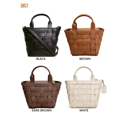 Micco กระเป๋าสานหนังเเท้ สะพายข้างแฟชั่น รุ่น 3857