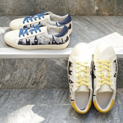 MICCO รองเท้าผ้าใบหนังเเท้ รุ่น NSH92-3