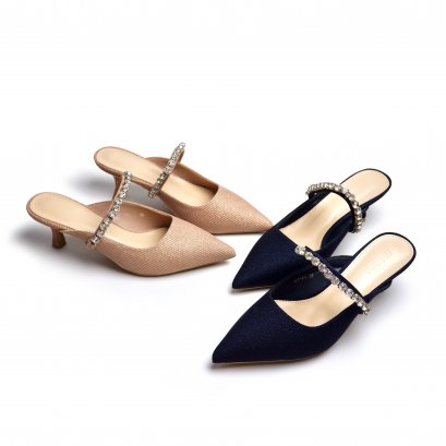 MICCO Rhinestone Pumps High Heel Sandals Model 177-F1