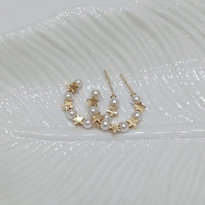 ต่างหูแฟชั่น MINIMUS ชุบทอง รุ่น EE10