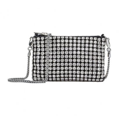 Minicube Rhinestone Bling Bling Mini bag with cross body strap