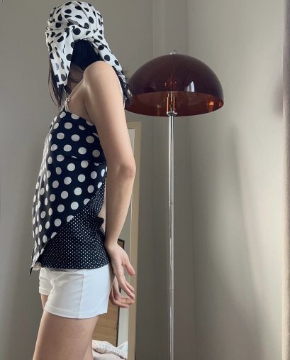 Fromheadtofoot รุ่น polka dot scarf