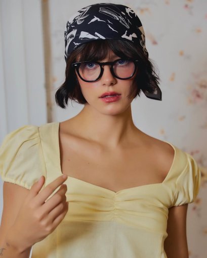 Evie.apparel BONNIE HEAD SCARF (Black)