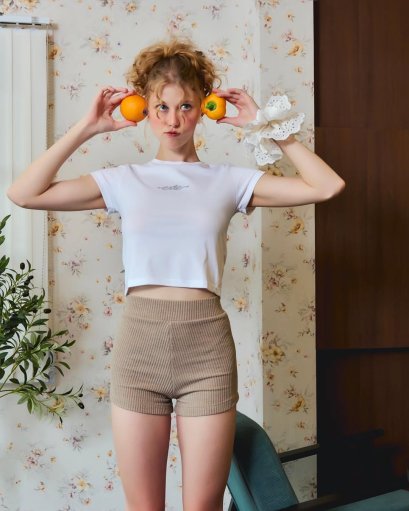 Evie.apparel BABY TEE (White)