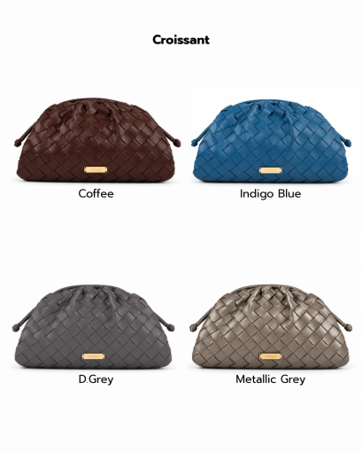 MICCO Croissant Woven Shoulder Bag