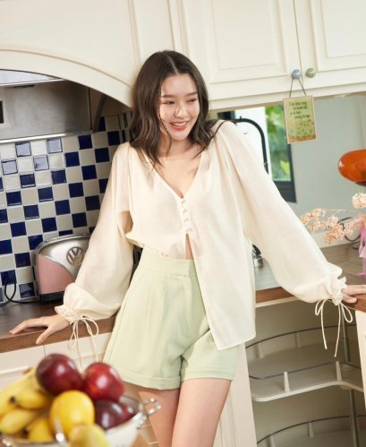 Wymm.apparels รุ่น  Cookie Shorts Avocado