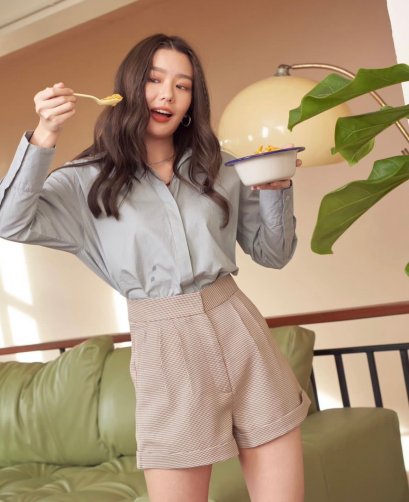 Wymm.apparels รุ่น Cookie Shorts Brown Dot