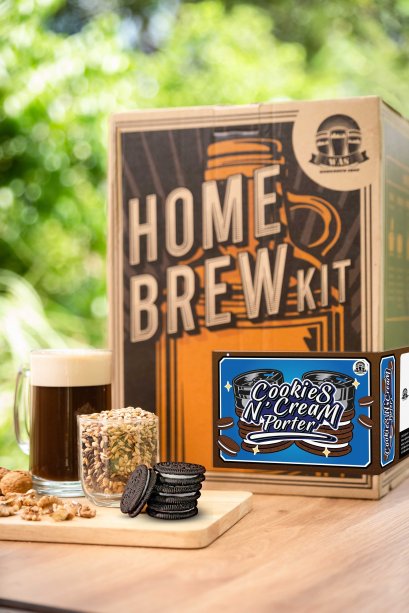 วอส​ โฮมบรูวคิท 4/10/20 ลิตร ชุดทำเครื่องดื่มคราฟท์ Cookies And Cream Porter