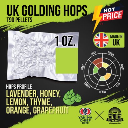 UK  Golding Hops Pallets 1 Oz