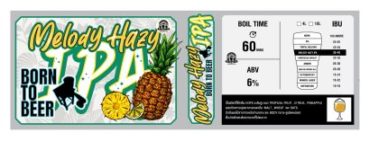 วอส มิกซ์ ชุดวัตถุดิบ Melody Hazy IPA By Born to beer 4 ลิตร/10ลิตร/20ลิตร