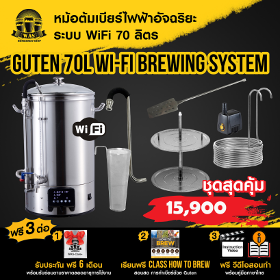 หม้อต้มเบียร์ไฟฟ้า Guten 70L Microbrewery EU Plug Free pump Wifi