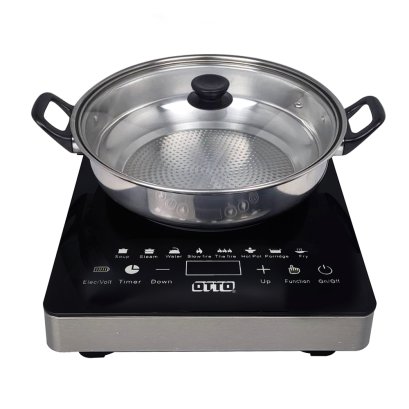 ชุดเตาแม่เหล็กไฟฟ้าพร้อมหม้อสแตนเลส OTTO GI-823A