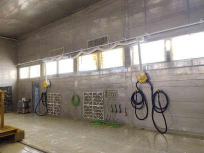 ส่งมอบสินค้า ระบบขัดและดูดฝุ่นจากการขัด (Centralized Dust Extraction System) แบรนด์ STUCCHI