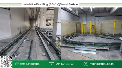 ส่งมอบสินค้าพร้อมติดตั้งระบบสายพานลำเลียง FAST RING RGV ที่จังหวัดสมุทรสาคร