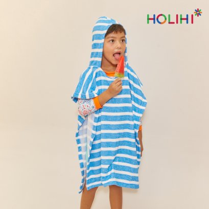Holihi Accessories/ Hooded Swim Towel (Blue)