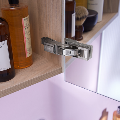 Hinge for glass and mirror doors - CLIP top BLUMOTION CRISTALLO