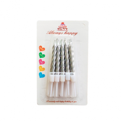 เทียนสั้น-สีเงิน