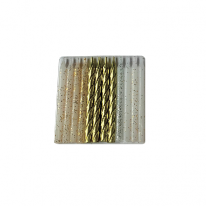 เทียนกากเพชร-สีทอง