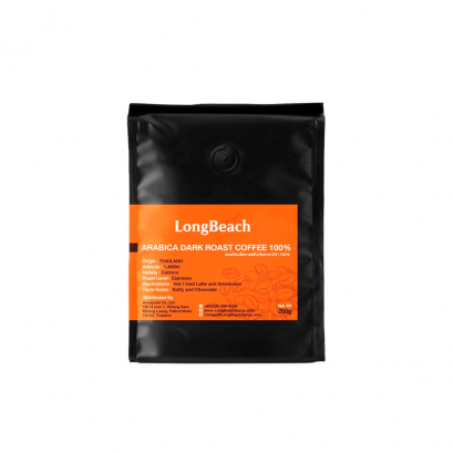ลองบีชเมล็ดกาแฟคั่วเข้มอาราบิก้า100%