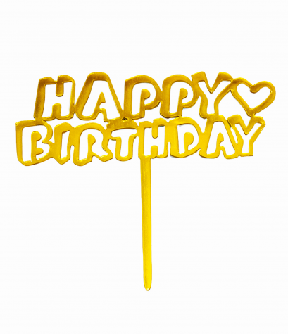 ป้ายปักเค้กอะคริลิค HBD แบบที่ 7