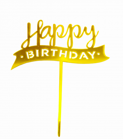 ป้ายปักเค้กอะคริลิค HBD แบบที่ 21
