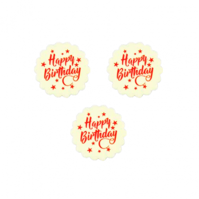 Shiny Happy Birthday - Red (FDEC4381W)