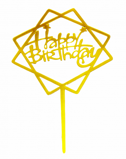 ป้ายปัก H.B.D อะคริลิค สี่เหลี่ยม