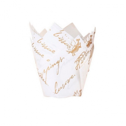 ถ้วยมัฟฟินลายตัวเขียน-สีขาว