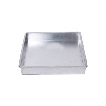 9x9x1 1/2 นิ้ว ขอบตรง ถาดอลูมิเนียม