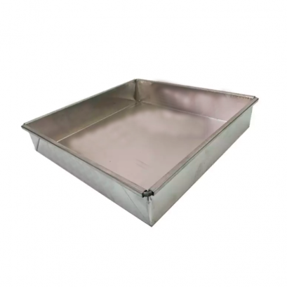 8x 8x 1 1/2 นิ้ว ขอบตรง ถาดอลูมิเนียม