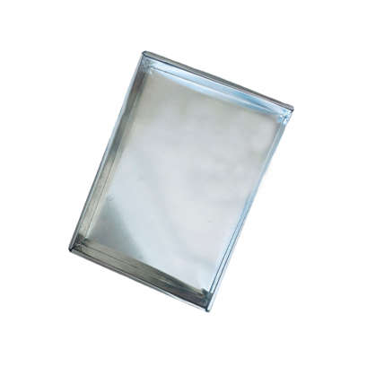 7 x 11 x 1 1/2 นิ้ว ขอบตรง ถาดอลูมิเนียม