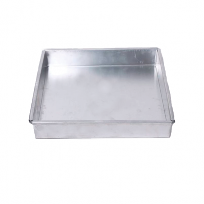 11 x11 x1 1/2 นิ้ว ขอบตรง ถาดอลูมิเนียม