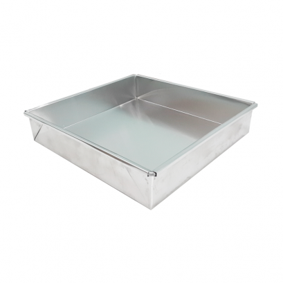 10 x 10 x 2 นิ้ว ขอบตรง ถาดอลูมิเนียม