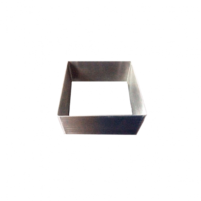 4&quot;x4&quot;x2&quot; (1/2 ป.) วงเค้กสแตนเลสหนา สี่เหลี่ยม