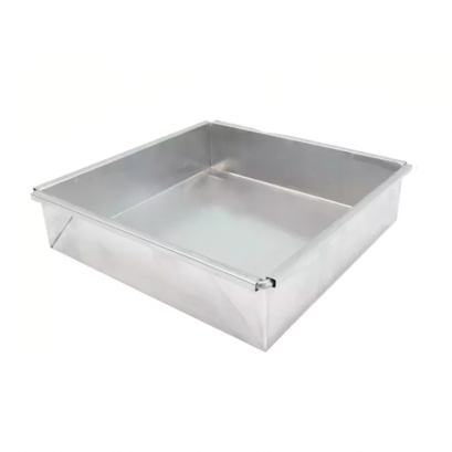 9 x 9 x 2 นิ้ว ขอบตรง ถาดอลูมิเนียม