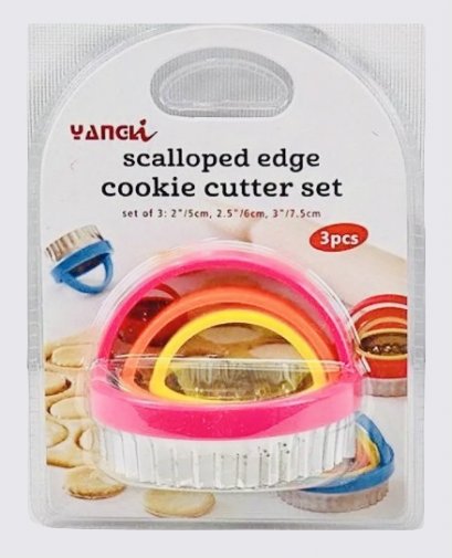 ชุดตัดคุกกี้ 3 ชิ้น (หยัก)