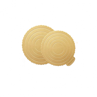 ฐานรองเค้กสีทองอย่างหนา (กลม)