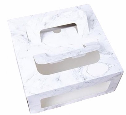 ก.20.3xย.20.3xส.10 cm กล่องเค้ก 1 ปอนด์ ดับเบิ้ลวินโดวส์ ไวท์มาร์เบิ้ล