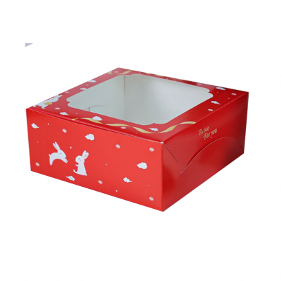 ก.24.5xย24.5xส.10.5 cm กล่องเค้ก 2 ปอนด์ ลาย เรด แรบบิท