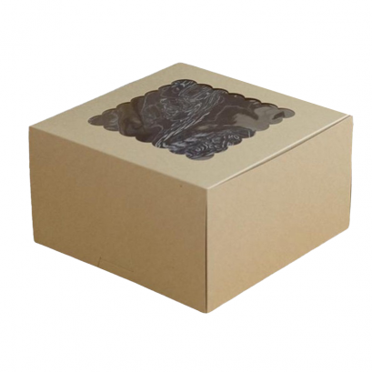 ก.24.5xย.24.5xส.15 cm กล่องเค้ก 2 ปอนด์กระดาษคราฟ (ทรงสูง)