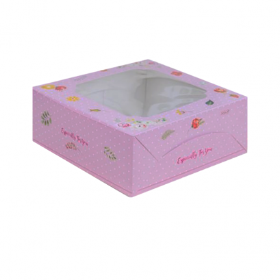 ก.24.5xย24.5xส.10.5 cm กล่องเค้ก 2 ปอนด์ ลายวินเทอร์ โรส