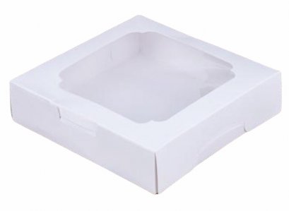 ก.20.5xย.20.5xส.5 cm กล่องเค้ก 1 ปอนด์ทรงเตี้ย ขาว