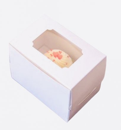 ก.7.5xย.11.5xส.9 cm กล่องเค้ก 1 ชิ้น สีขาว