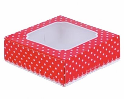 ก15xย.15xส.5 cm กล่องชิฟฟ่อน จุดแดง