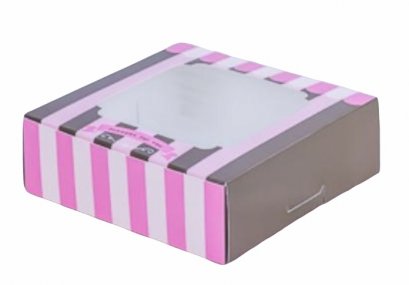 ก15xย.15xส.5 cm กล่องชิฟฟ่อนสีน้ำตาลลายกันสาด