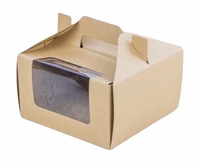 ก16.5xย.16.5xส.8 cm กล่องเค้กหูหิ้วหน้าต่างวีเชฟ