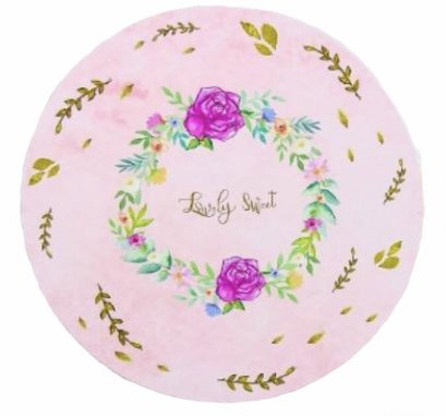 ฐานรองเค้ก  ลายเลิฟลี่สีโอลโรส